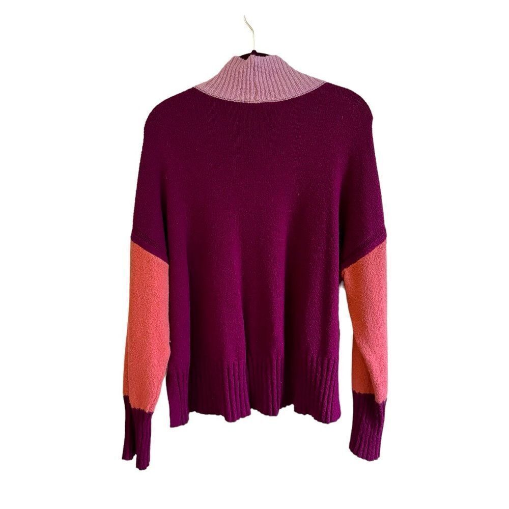 Time and Tru Women's Color Blocked Pink Mock Neck Sweater Size XXL (20) 8 380 - Picture 8 of 9